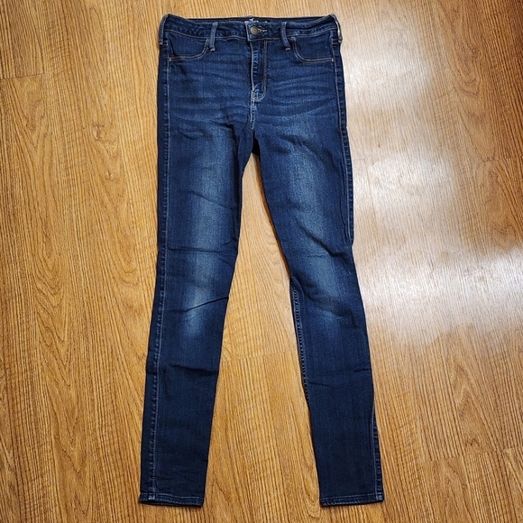Hollister Denim - Hollister Dark Wash High Rise Women's Blue Jean Leggings Size 7L W28 L30